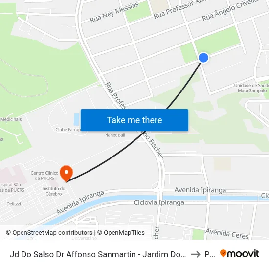 Jd Do Salso Dr Affonso Sanmartin - Jardim Do Salso Porto Alegre - Rs 91410-110 Brasil to Pucrs map