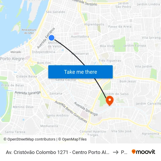 Av. Cristóvão Colombo 1271 - Centro Porto Alegre - Rs 90560-002 Brasil to Pucrs map