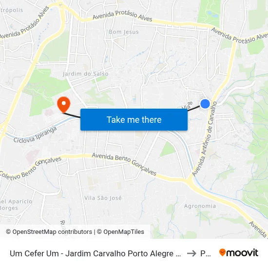 Um Cefer Um - Jardim Carvalho Porto Alegre - Rs 91430-035 Brasil to Pucrs map