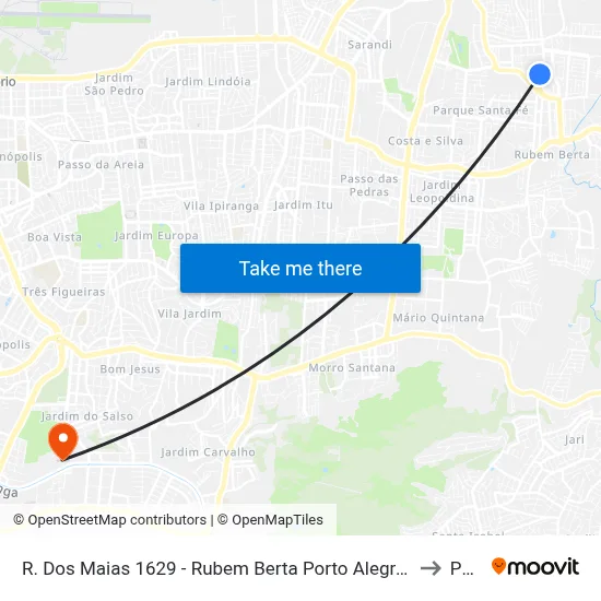 R. Dos Maias 1629 - Rubem Berta Porto Alegre - Rs 91170-200 Brasil to Pucrs map