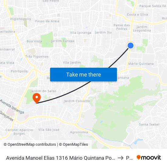 Avenida Manoel Elias 1316 Mário Quintana Porto Alegre - Rs 91240-260 Brasil to Pucrs map