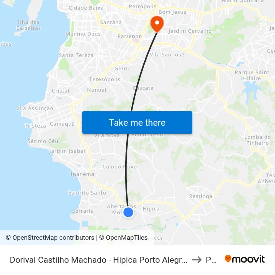 Dorival Castilho Machado - Hipica Porto Alegre - Rs 91755-210 Brasil to Pucrs map