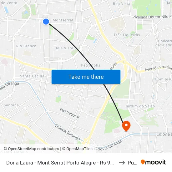 Dona Laura - Mont Serrat Porto Alegre - Rs 90440-003 Brasil to Pucrs map