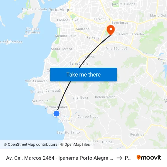 Av. Cel. Marcos 2464 - Ipanema Porto Alegre - Rs 91760-000 Brasil to Pucrs map