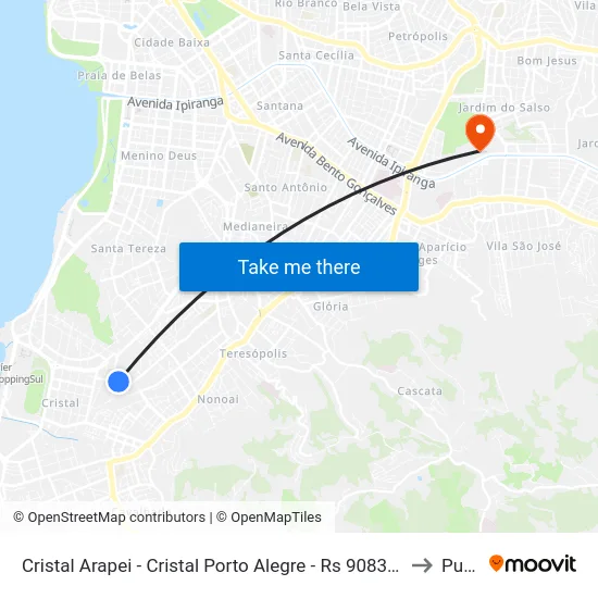 Cristal Arapei - Cristal Porto Alegre - Rs 90830-582 Brasil to Pucrs map