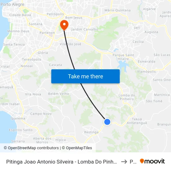 Pitinga Joao Antonio Silveira - Lomba Do Pinheiro Porto Alegre - Rs 91790-400 Brasil to Pucrs map