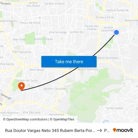 Rua Doutor Vargas Neto 345 Rubem Berta Porto Alegre - Rs 91250-001 Brasil to Pucrs map