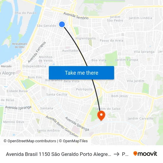 Avenida Brasil 1150 São Geraldo Porto Alegre - Rs 90230-061 Brasil to Pucrs map