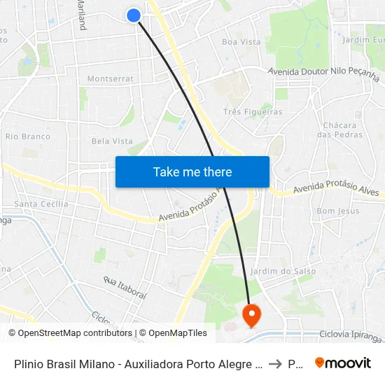 Plinio Brasil Milano - Auxiliadora Porto Alegre - Rs 90450-080 Brasil to Pucrs map