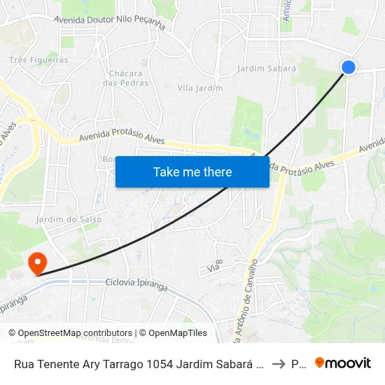 Rua Tenente Ary Tarrago 1054 Jardim Sabará Porto Alegre - Rs 91510-390 Brasil to Pucrs map