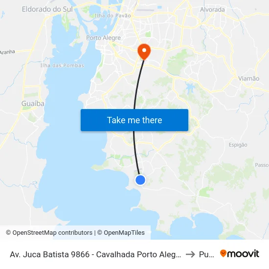 Av. Juca Batista 9866 - Cavalhada Porto Alegre - Rs Brasil to Pucrs map