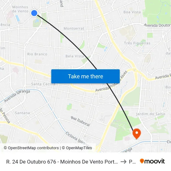 R. 24 De Outubro 676 - Moinhos De Vento Porto Alegre - Rs 90510-000 Brasil to Pucrs map