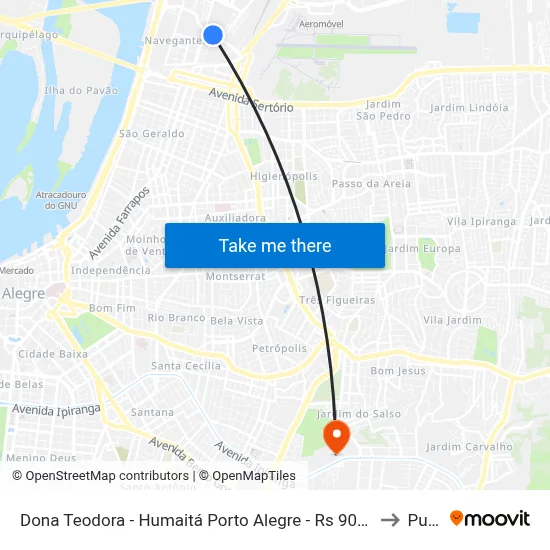 Dona Teodora - Humaitá Porto Alegre - Rs 90240-001 Brasil to Pucrs map