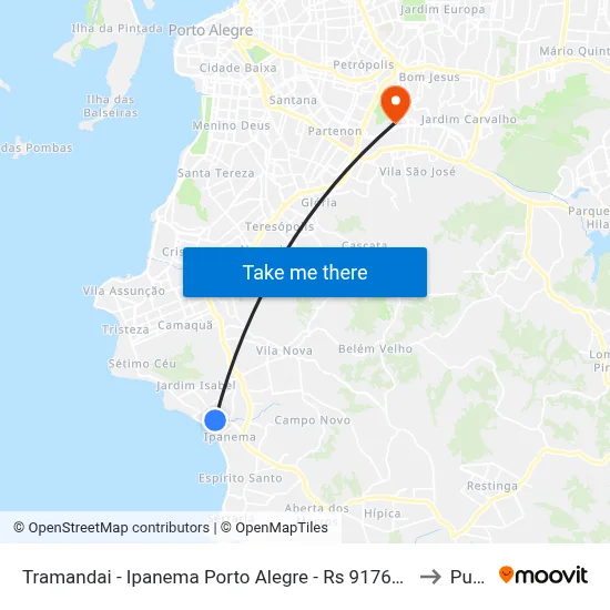 Tramandai - Ipanema Porto Alegre - Rs 91760-050 Brasil to Pucrs map