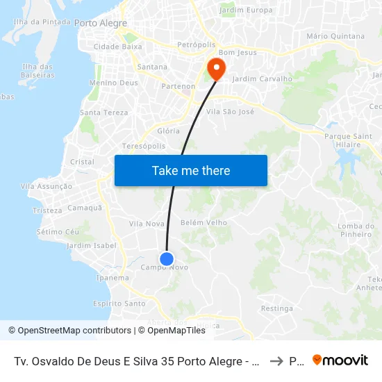 Tv. Osvaldo De Deus E Silva 35 Porto Alegre - Rio Grande Do Sul 91750-710 Brasil to Pucrs map
