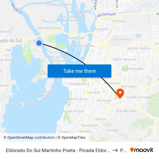 Eldorado Do Sul Martinho Poeta - Picada Eldorado Do Sul - Rs 92990-000 Brasil to Pucrs map