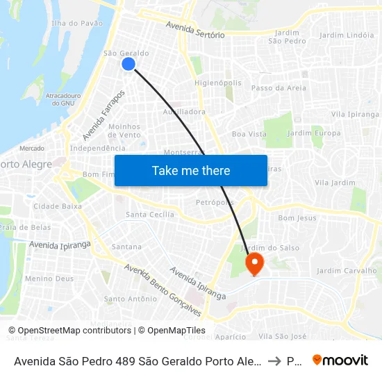 Avenida São Pedro 489 São Geraldo Porto Alegre - Rs 90230-120 Brasil to Pucrs map