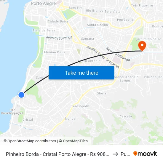 Pinheiro Borda - Cristal Porto Alegre - Rs 90810-150 Brasil to Pucrs map