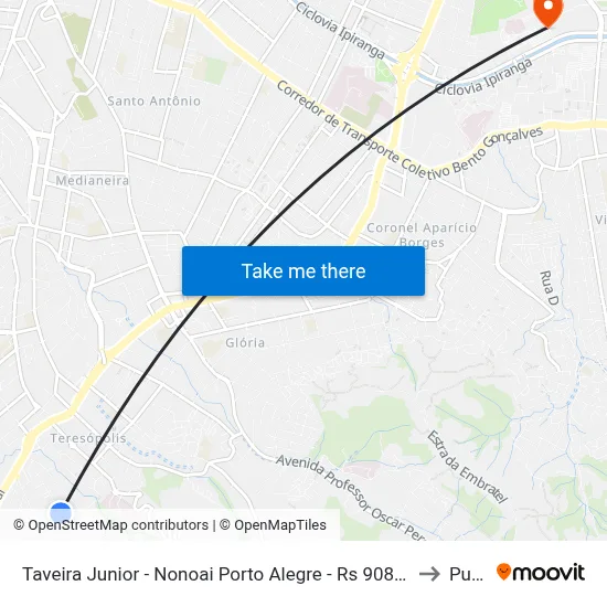 Taveira Junior - Nonoai Porto Alegre - Rs 90830-000 Brasil to Pucrs map