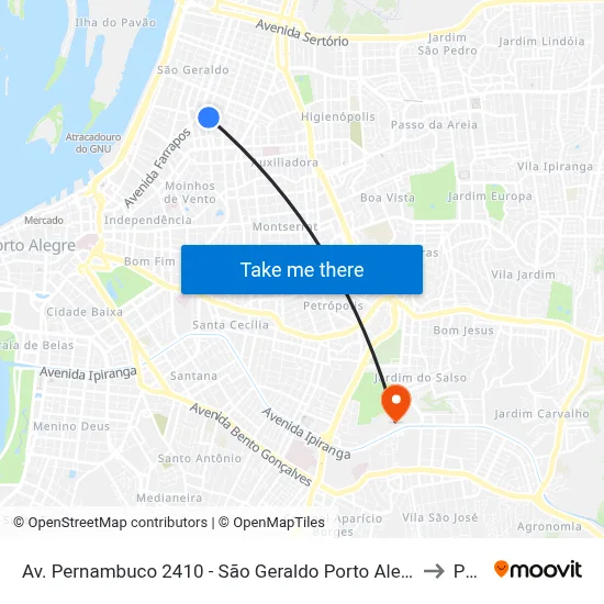 Av. Pernambuco 2410 - São Geraldo Porto Alegre - Rs 90220-002 Brasil to Pucrs map