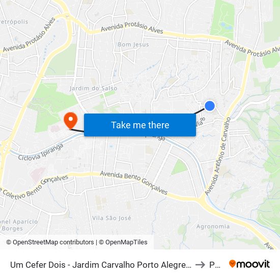 Um Cefer Dois - Jardim Carvalho Porto Alegre - Rs 91430-630 Brasil to Pucrs map
