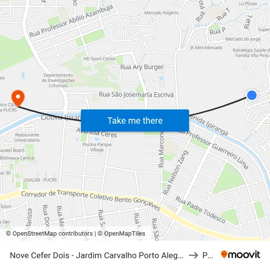 Nove Cefer Dois - Jardim Carvalho Porto Alegre - Rs 91430-302 Brasil to Pucrs map