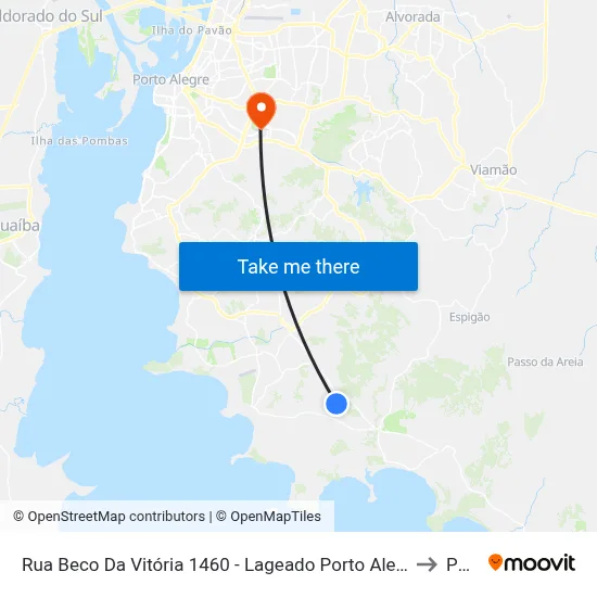 Rua Beco Da Vitória 1460 - Lageado Porto Alegre - Rs 91780 Brasil to Pucrs map