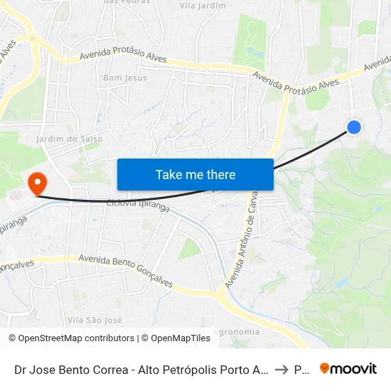 Dr Jose Bento Correa - Alto Petrópolis Porto Alegre - Rs 91450-050 Brasil to Pucrs map