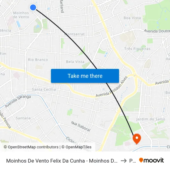Moinhos De Vento Felix Da Cunha - Moinhos De Vento Porto Alegre - Rs 91030-280 Brasil to Pucrs map