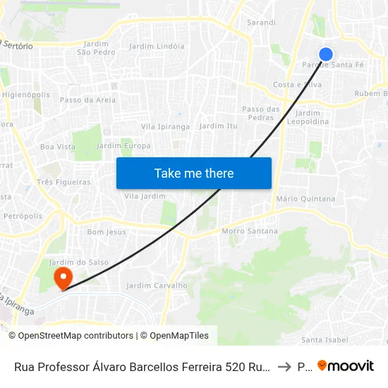 Rua Professor Álvaro Barcellos Ferreira 520 Rubem Berta Porto Alegre - Rio Grande Do Sul 91180 Brasil to Pucrs map