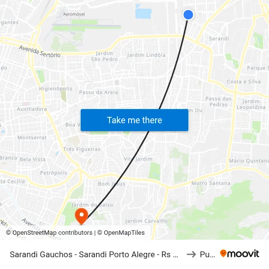 Sarandi Gauchos - Sarandi Porto Alegre - Rs 91110-090 Brasil to Pucrs map