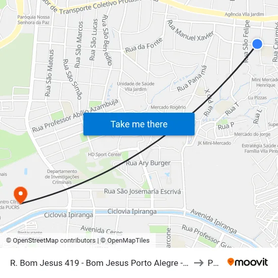 R. Bom Jesus 419 - Bom Jesus Porto Alegre - Rs 91420-030 Brasil to Pucrs map