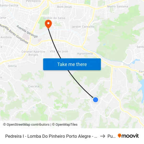 Pedreira I - Lomba Do Pinheiro Porto Alegre - Rs 91550-215 Brasil to Pucrs map