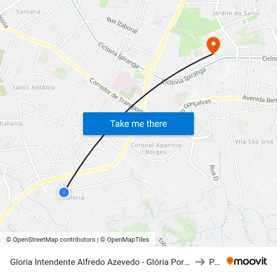 Gloria Intendente Alfredo Azevedo - Glória Porto Alegre - Rs 90660-070 Brasil to Pucrs map