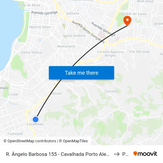 R. Ângelo Barbosa 155 - Cavalhada Porto Alegre - Rs 91740-310 Brasil to Pucrs map