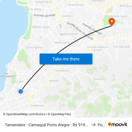 Tamandare - Camaquã Porto Alegre - Rs 91910-620 Brasil to Pucrs map