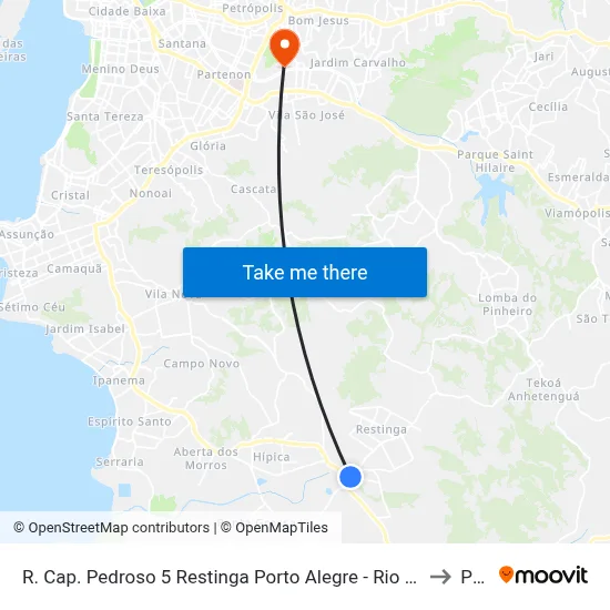 R. Cap. Pedroso 5 Restinga Porto Alegre - Rio Grande Do Sul 91790-790 Brasil to Pucrs map