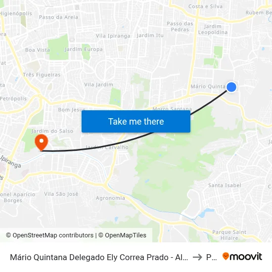 Mário Quintana Delegado Ely Correa Prado - Alto Petrópolis Porto Alegre - Rs Brasil to Pucrs map