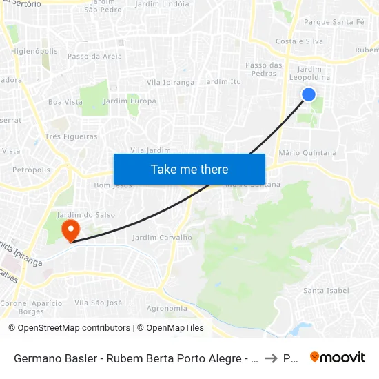Germano Basler - Rubem Berta Porto Alegre - Rs 91240-320 Brasil to Pucrs map