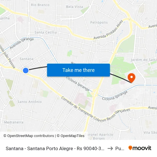 Santana - Santana Porto Alegre - Rs 90040-373 Brasil to Pucrs map