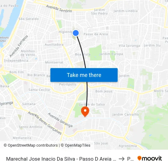Marechal Jose Inacio Da Silva - Passo D Areia Porto Alegre - Rs 90520-280 Brasil to Pucrs map