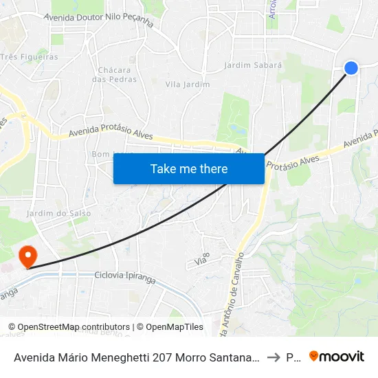 Avenida Mário Meneghetti 207 Morro Santana Porto Alegre - Rs 91260-190 Brasil to Pucrs map
