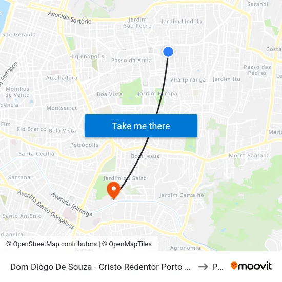 Dom Diogo De Souza - Cristo Redentor Porto Alegre - Rs 91010-004 Brasil to Pucrs map