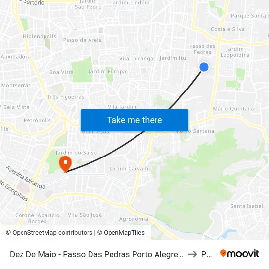 Dez De Maio - Passo Das Pedras Porto Alegre - Rs 91230-580 Brasil to Pucrs map