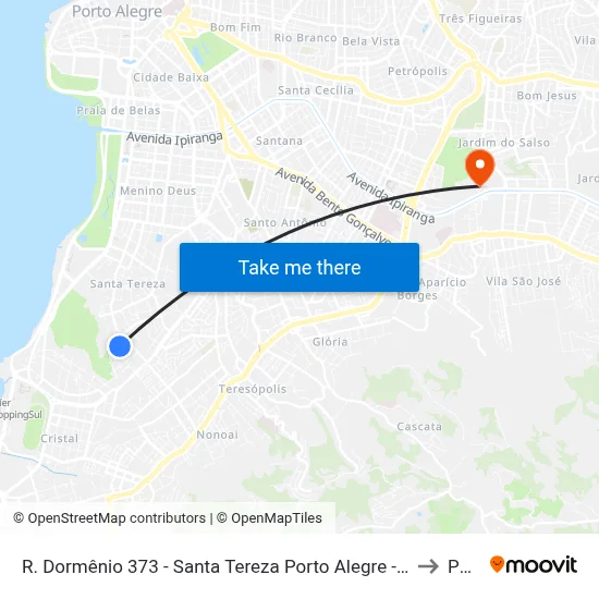 R. Dormênio 373 - Santa Tereza Porto Alegre - Rs 90840-100 Brasil to Pucrs map