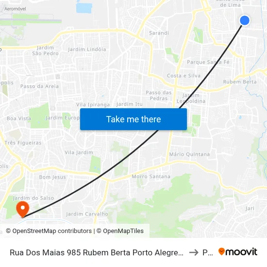 Rua Dos Maias 985 Rubem Berta Porto Alegre - Rio Grande Do Sul 91170-200 Brasil to Pucrs map