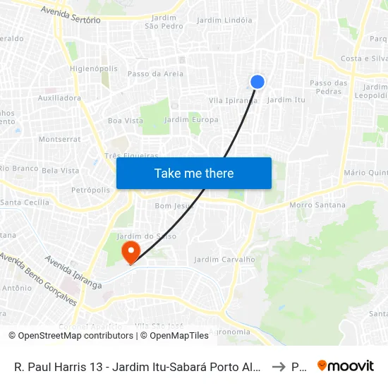 R. Paul Harris 13 - Jardim Itu-Sabará Porto Alegre - Rs 91380-200 Brasil to Pucrs map