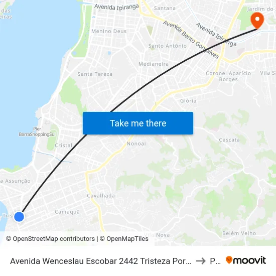 Avenida Wenceslau Escobar 2442 Tristeza Porto Alegre - Rio Grande Do Sul 90920 Brasil to Pucrs map