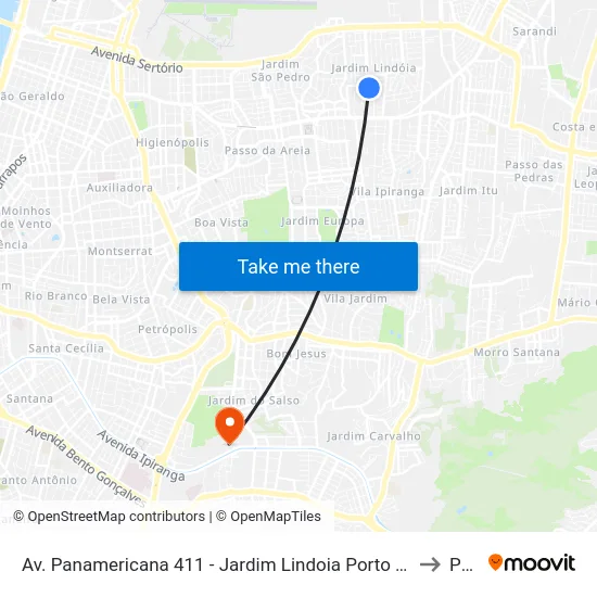 Av. Panamericana 411 - Jardim Lindoia Porto Alegre - Rs 91050-001 Brasil to Pucrs map