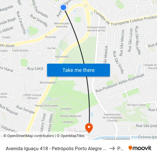 Avenida Iguaçu 418 - Petrópolis Porto Alegre - Rs 90470-230 Brasil to Pucrs map